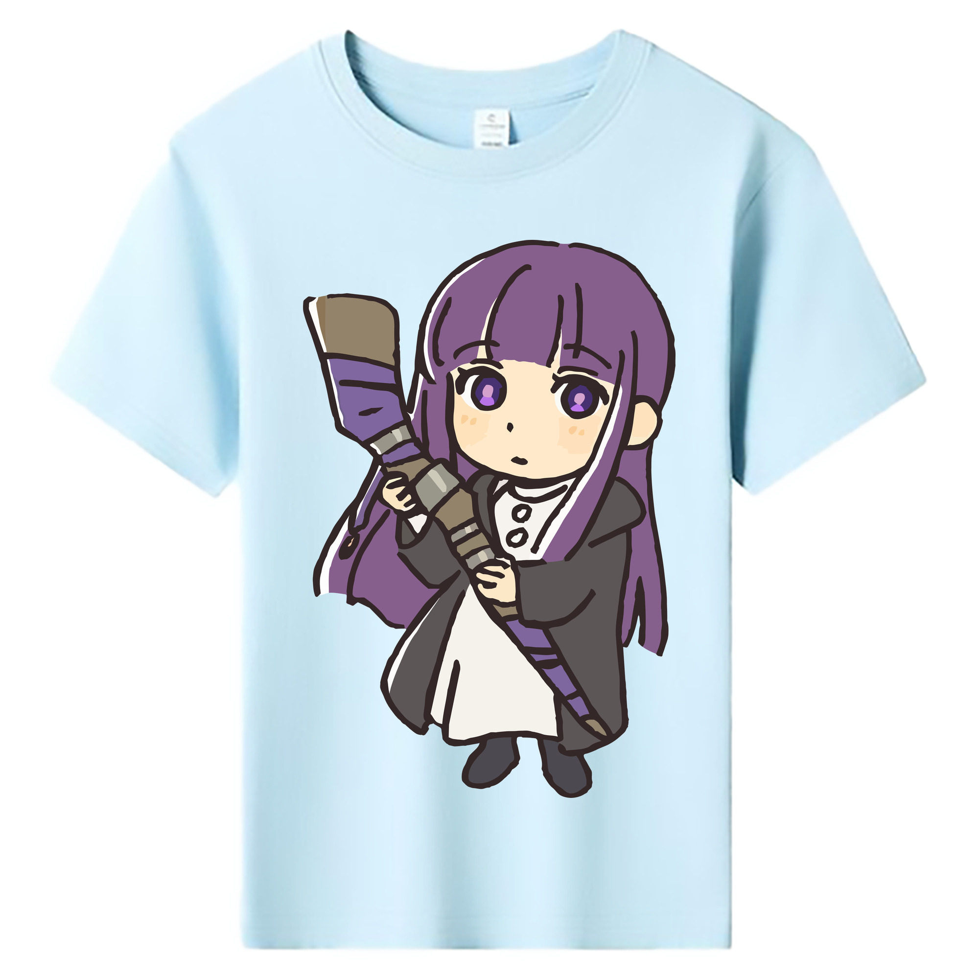 （画像用） 葬送のフリーレン Frieren 綿100％キッズTシャツ（フロントプリント）